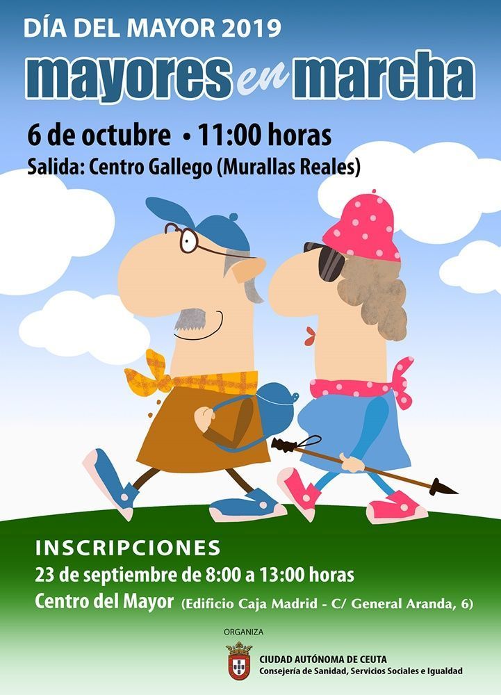 Unos 200 mayores participarán en una marcha el día 6 de octubre