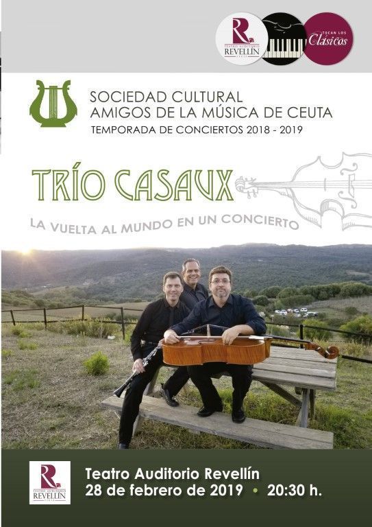 El Trío Casaux ofrece un concierto en el Teatro del Revellín