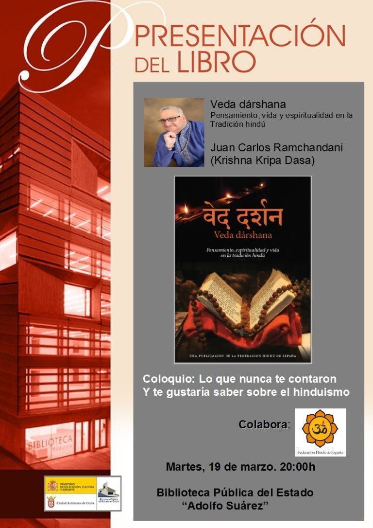 Ramchandani presentará el libro Veda dárshana en la Biblioteca Pública del Estado