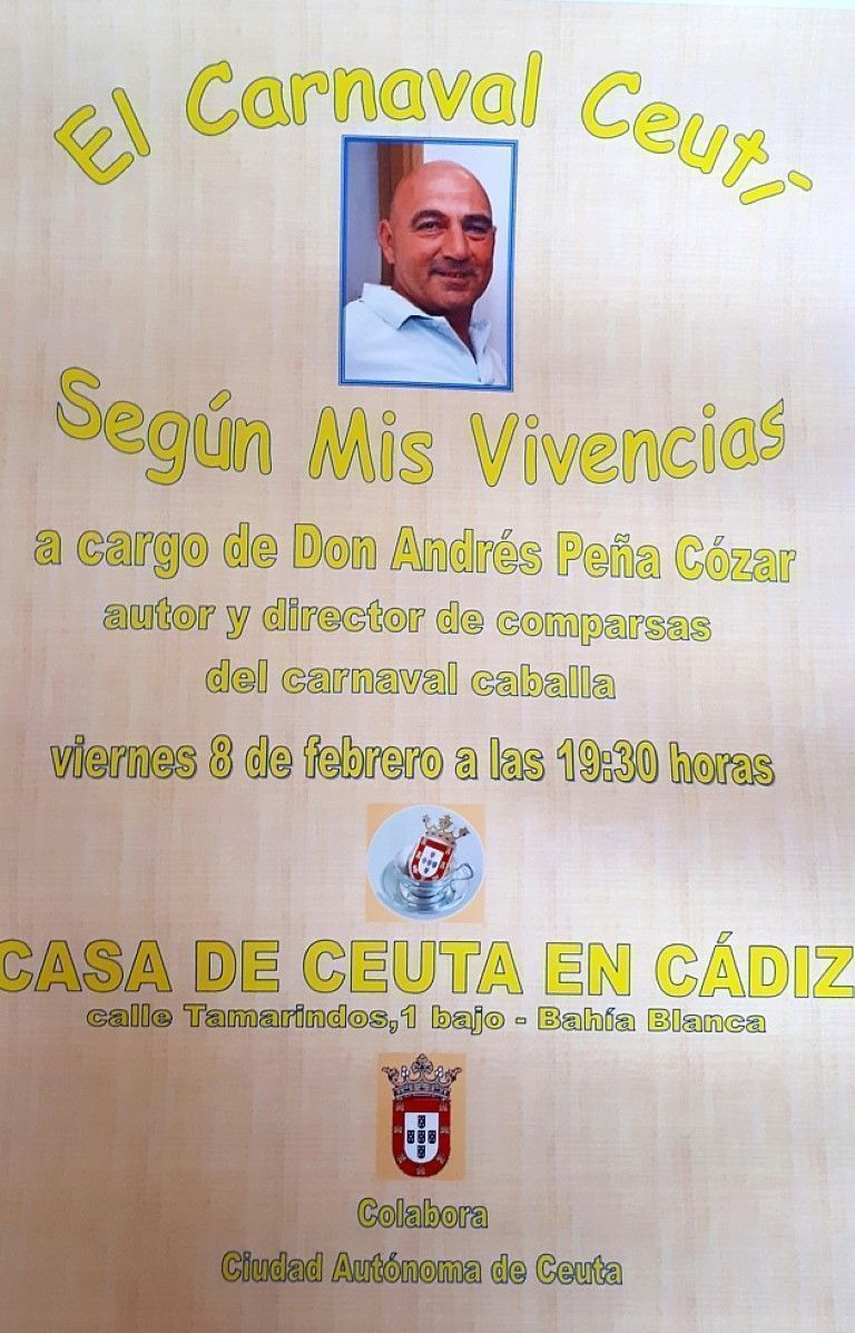 La Casa de Ceuta en Cádiz organiza una charla sobre el carnaval ceutí