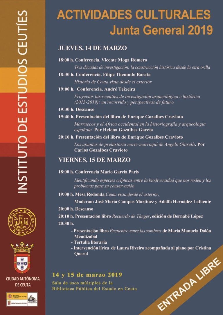 El Instituto de Estudios Ceutíes convoca unas jornadas de actividades