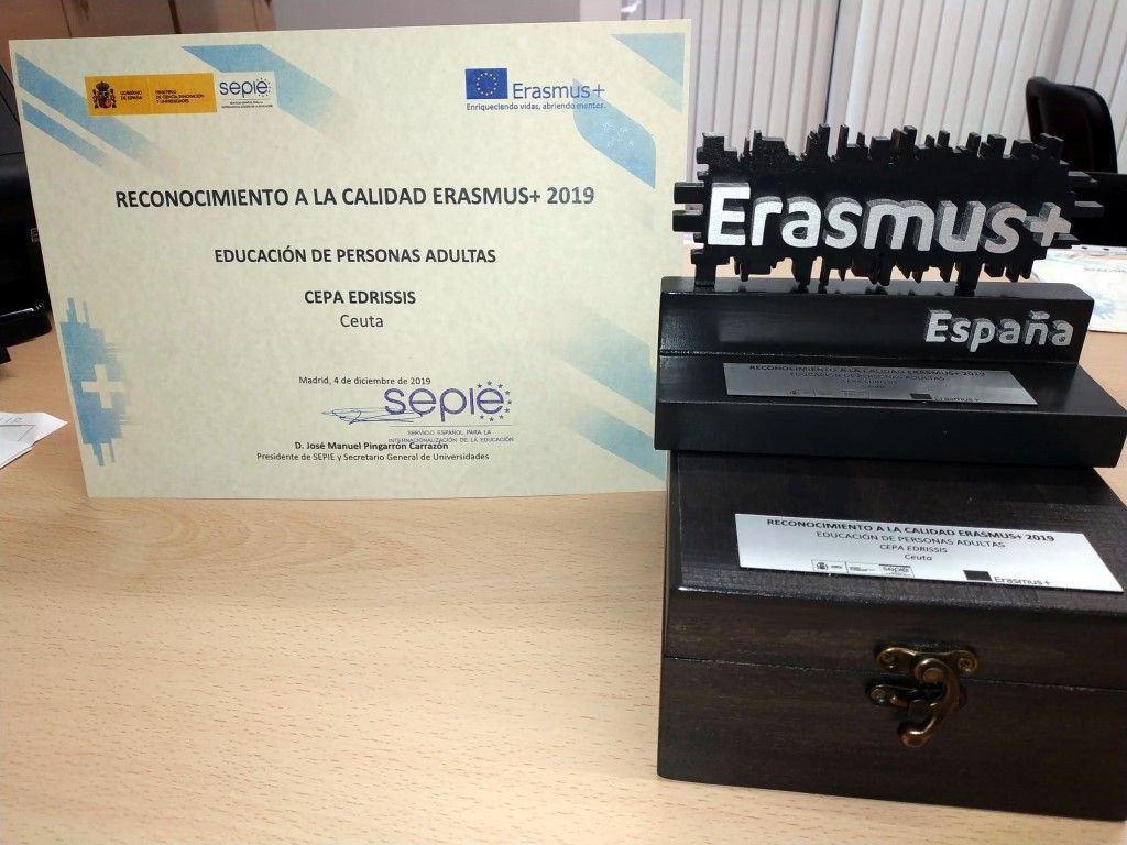 El CEPA “Edrissis” de Ceuta recibe el Premio ERASMUS+ en Madrid