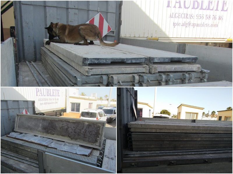La Guardia Civil interviene un camión con 493 kg de droga ocultos