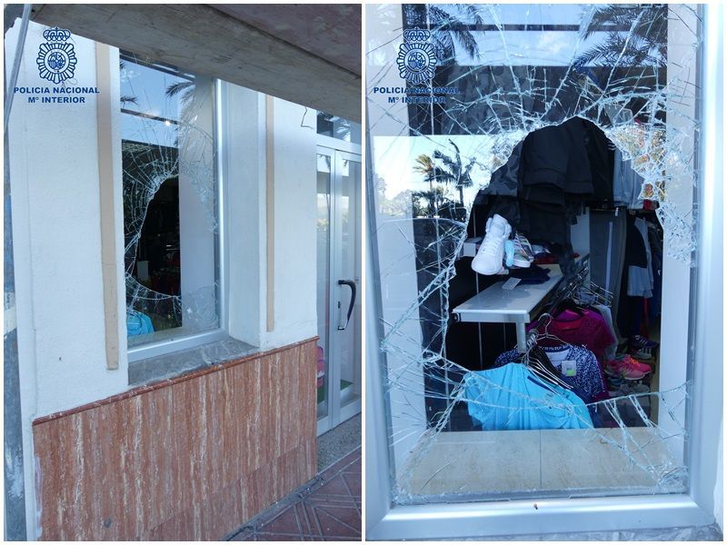 Detenido in fraganti mientras robaba en el interior de una tienda