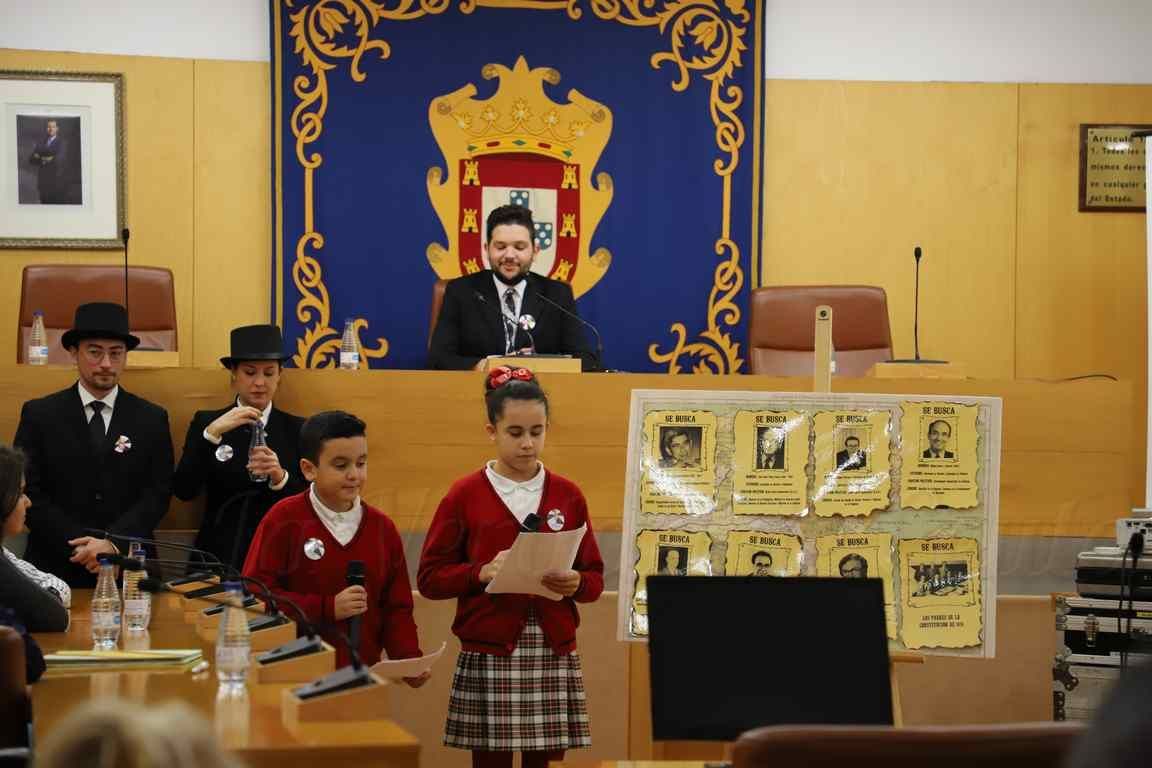 Nueve colegios participarán mañana en el XXIII Pleno Escolar para conmemorar la Constitución