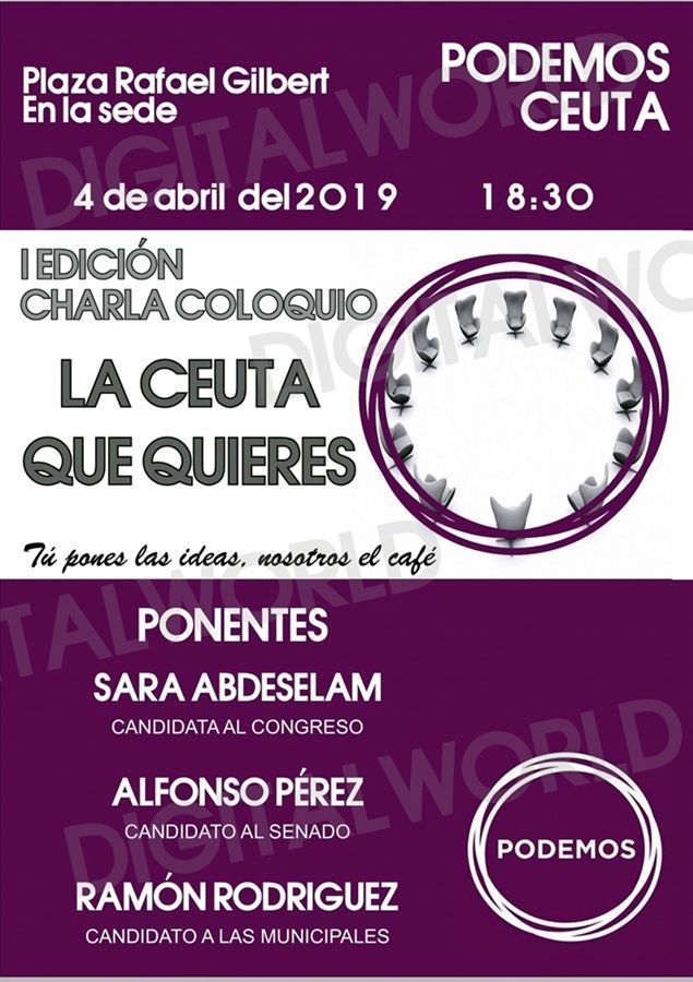 Podemos invita a todos los ceutíes a proponer ideas que mejoren la ciudad en la I Edición 'La Ceuta que quieres'