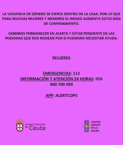 El Centro Asesor de la Mujer recuerda que los recursos para las víctimas de maltratos siguen operativos