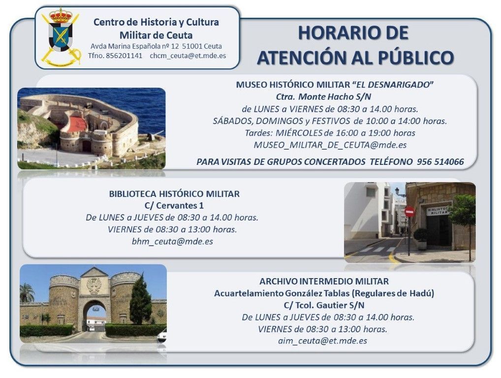Los museos y salas históricas militares de Ceuta reabren al público