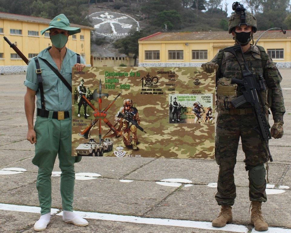 Llega a Ceuta el sello conmemorativo del centenario de La Legión