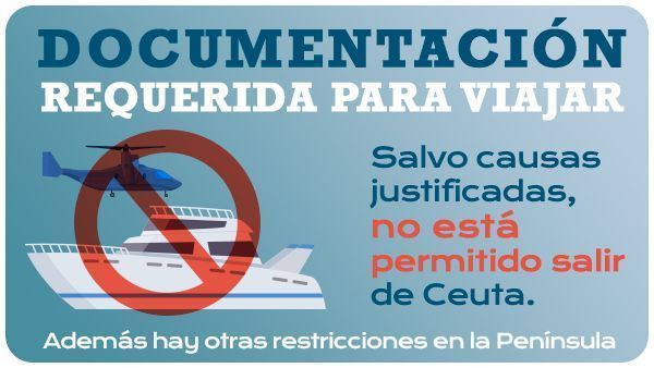 La Ciudad informa de la documentación necesaria para poder viajar fuera de Ceuta
