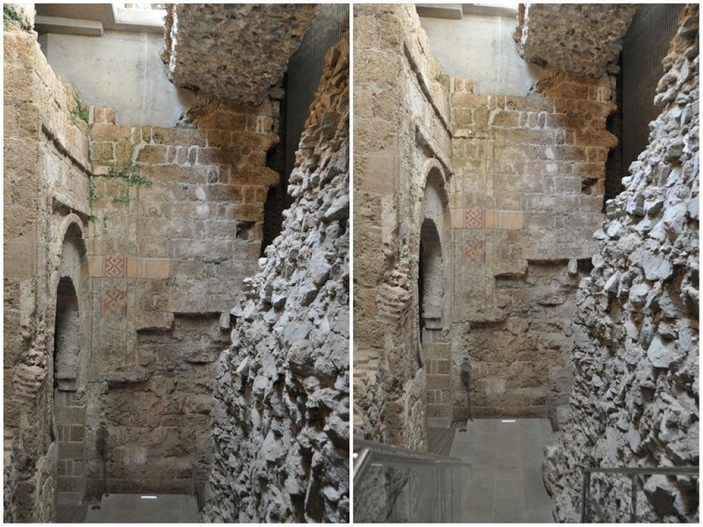 Estado de la Puerta Califal antes y después de la restauración