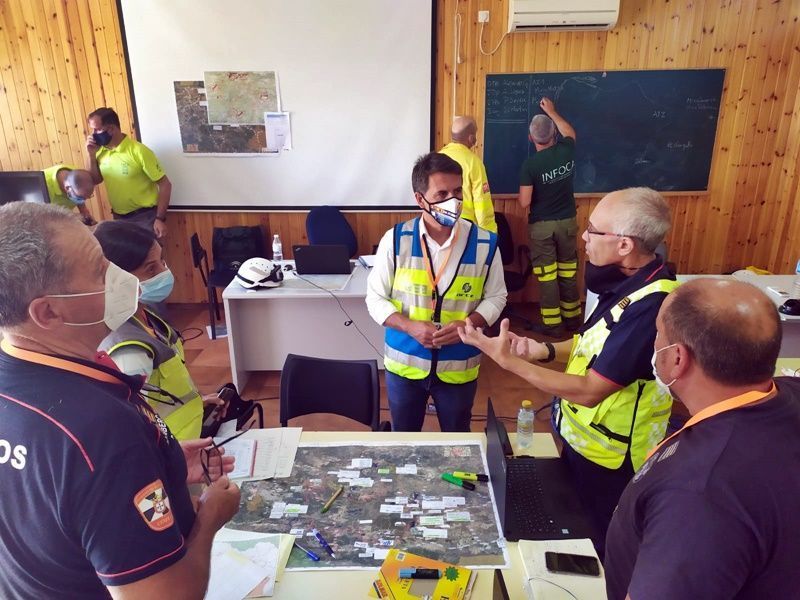 Ceuta, presente en el incendio de Huelva para asistir como observadores