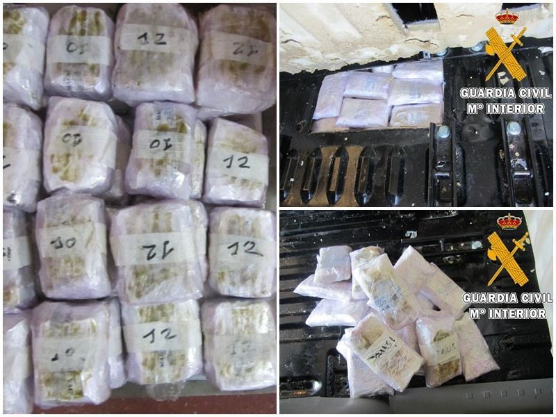 Intervenidos 34 kgs de hachís que intentaban pasar en el coche a Algeciras