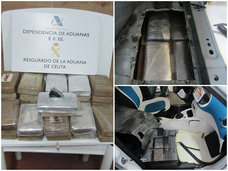 Intervienen 36.800 gramos de cocaína en un vehículo que desembarcó procedente de Algeciras