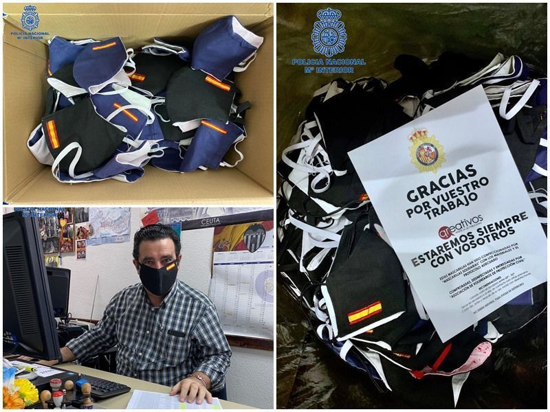 La Policía Nacional recibe 70 mascarillas artesanales más