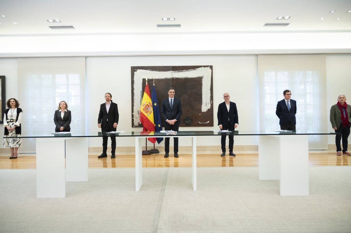 Gobierno y agentes sociales firman el Acuerdo Social que prorroga los ERTE hasta el 30 de junio