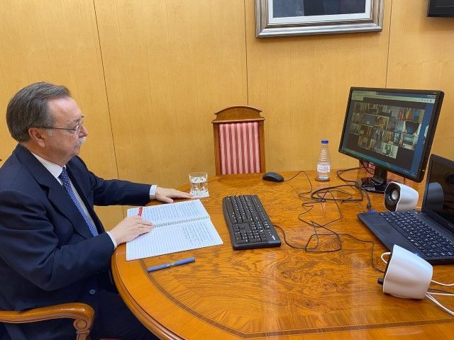 Juan Vivas, en la videoconferencia semanal