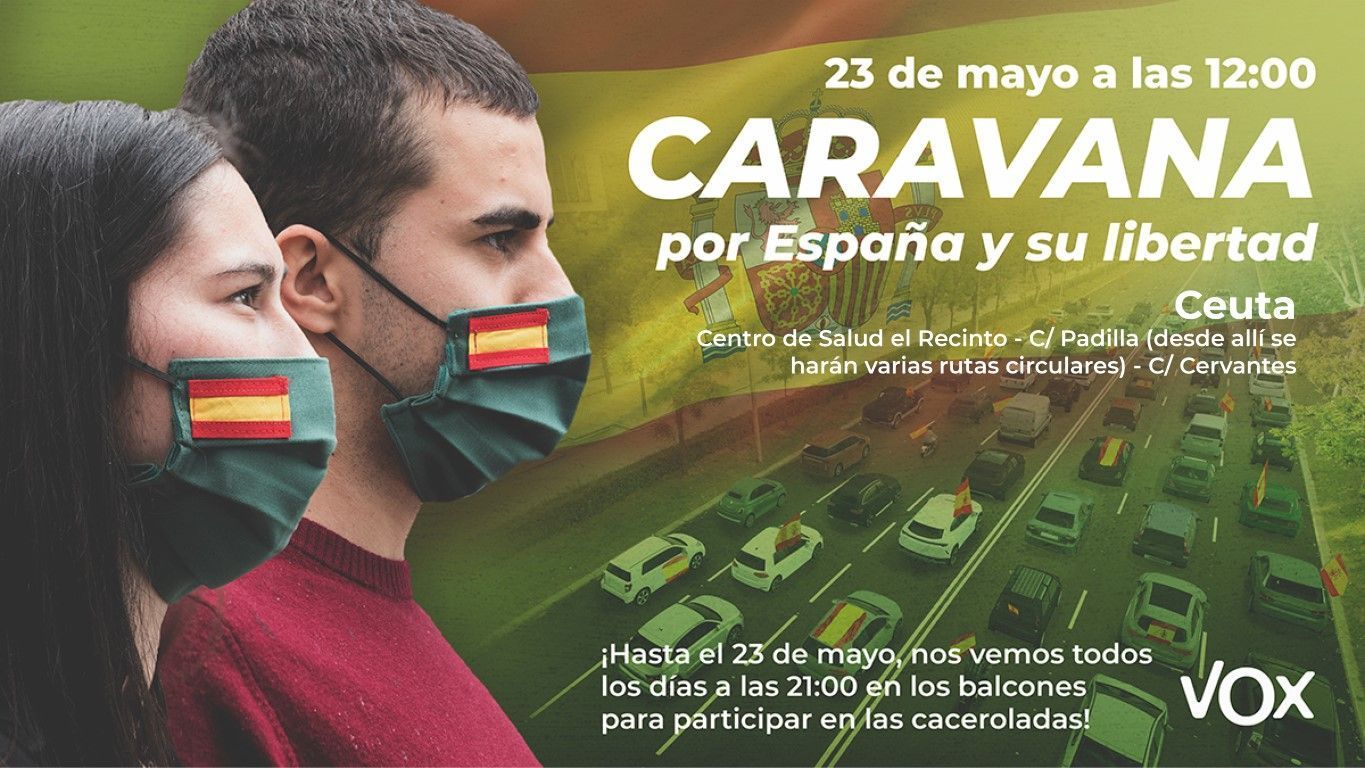 La caravana por España y su libertad organizada por Vox recorrerá este sábado el centro de la ciudad