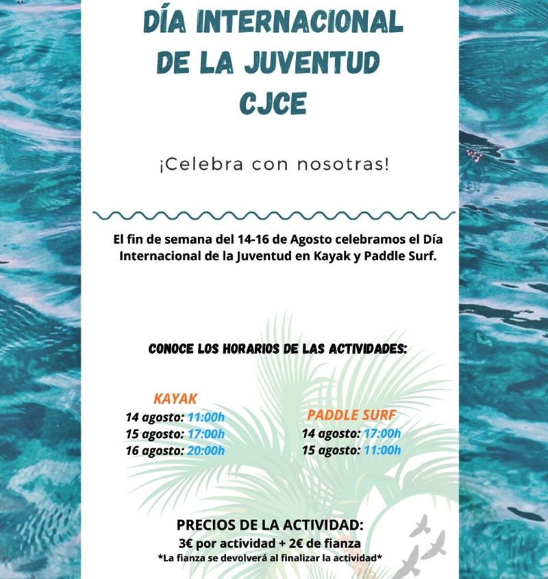    CJCE organiza un fin de semana acuático con motivo del Día Internacional de la Juventud