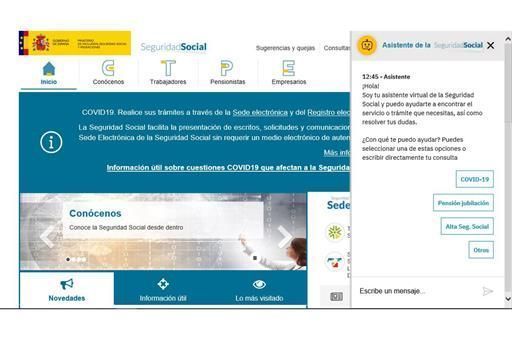 La Seguridad Social estrena un asistente virtual para solucionar las dudas de los ciudadanos