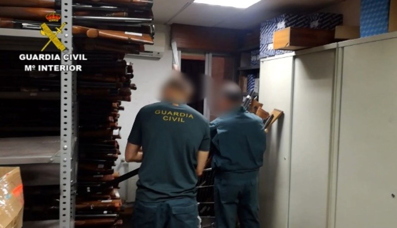La Guardia Civil destruyó 224 armas en Ceuta durante el pasado año. Cedida