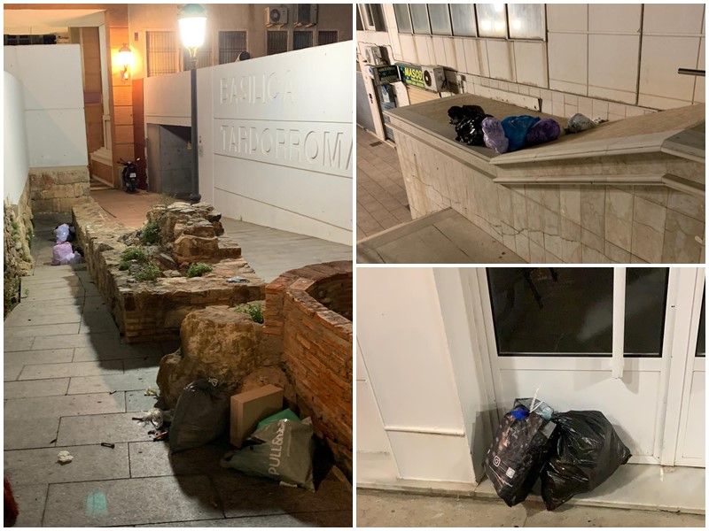 Continúan los comportamientos incívicos en el centro: basura depositada en cualquier sitio