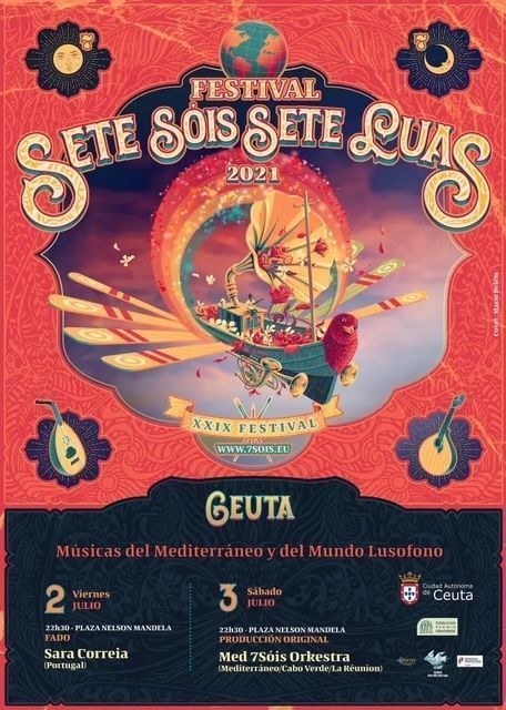 Cultura traerá a Ceuta los días 2 y 3 de julio el Festival Sete Sois Sete Luas, suspendido en 2020 por la pandemia 