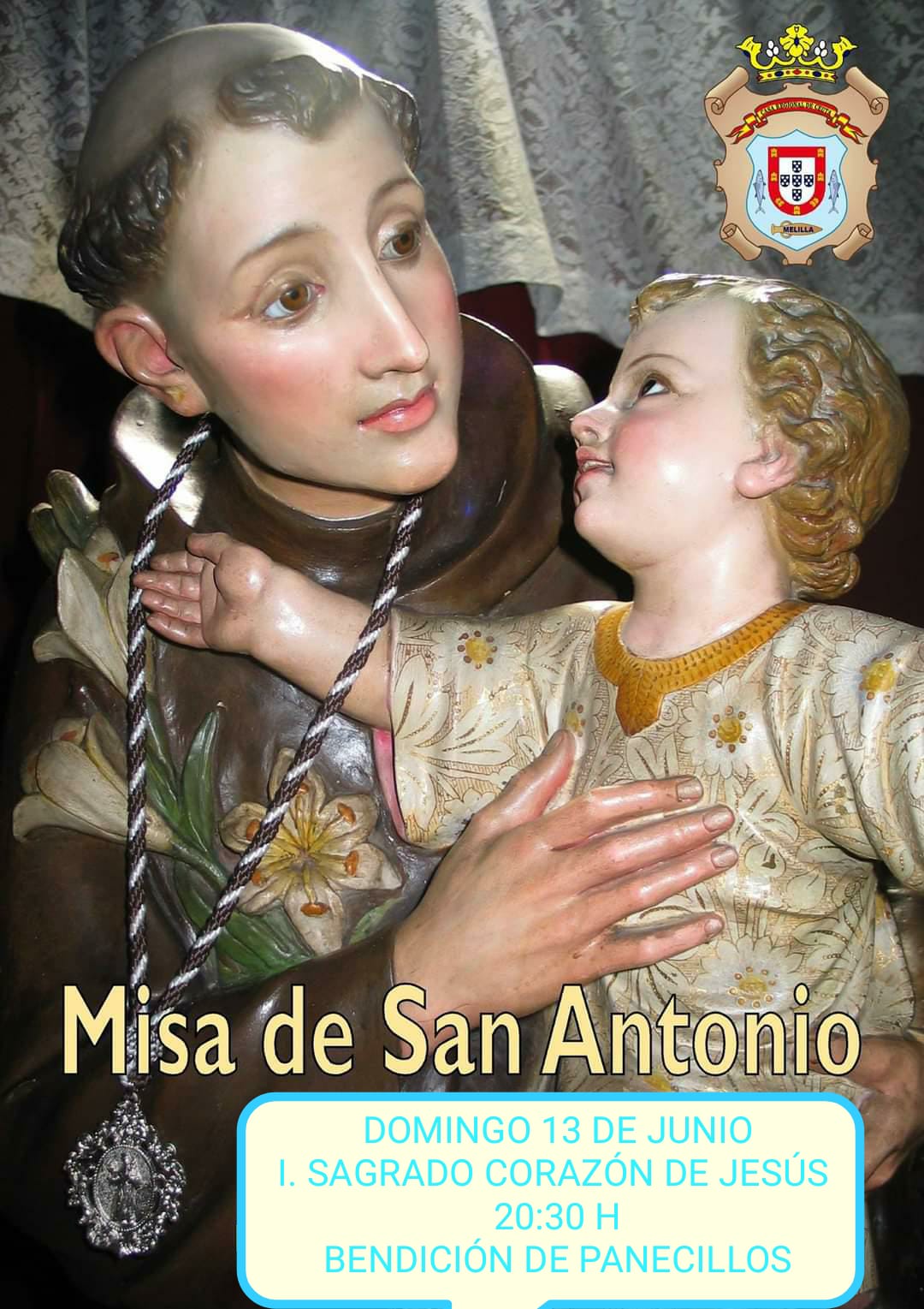 La Casa de Ceuta en Melilla celebrará San Antonio