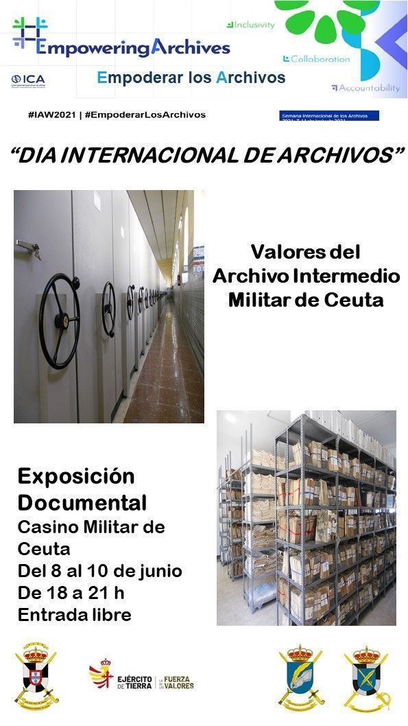 La Comandancia organiza una Exposición en el Archivo Intermedio Militar del Centro de Historia y Cultura Militar de Ceuta