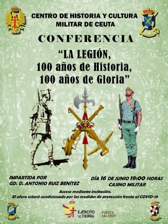 El Centro de Historia y Cultura Militar de Ceuta organiza una conferencia sobre la Legión