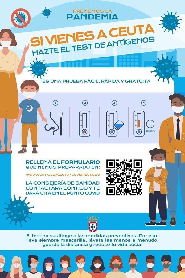 Sanidad pide a los estudiantes que a su regreso a Ceuta se hagan las pruebas de covid