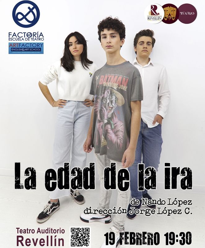 El Teatro del Revellín acogerá el día 19 la representación de la obra ‘La edad de la ira’         