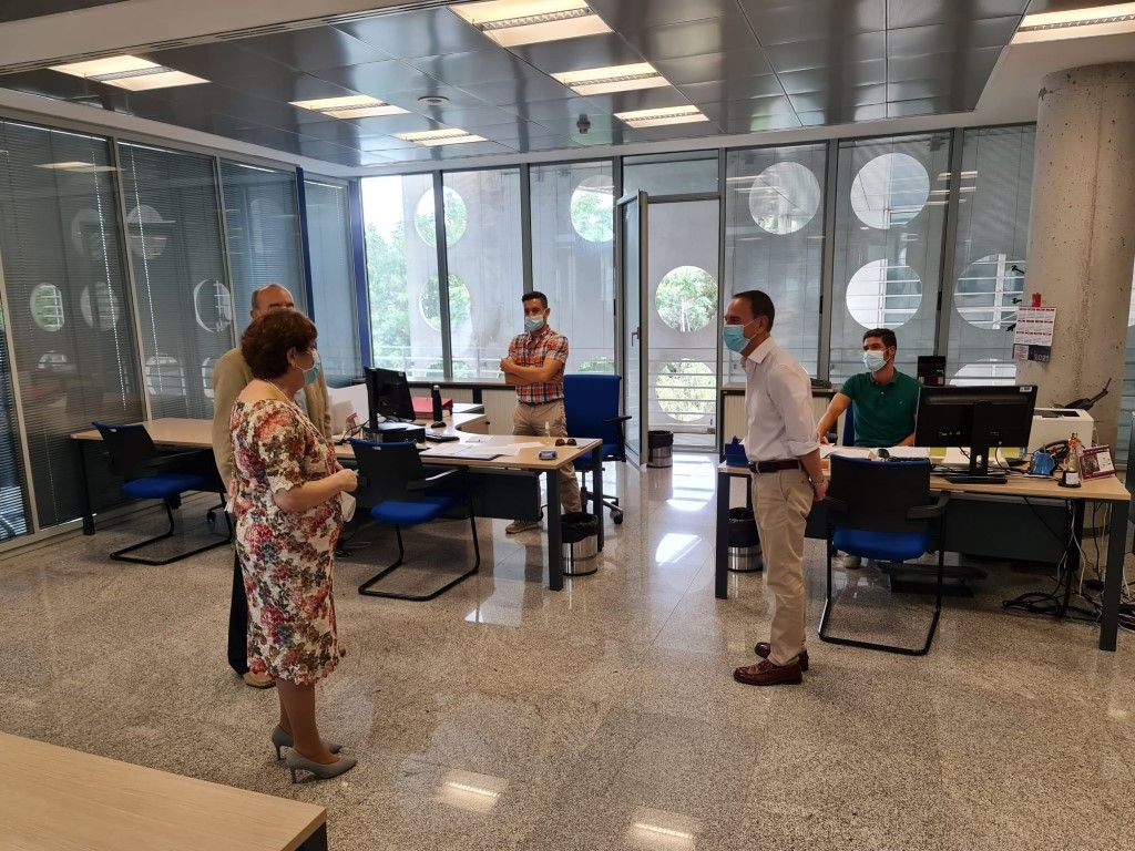 La delegada del Gobierno visita las instalaciones del INSS y de la Tesorería General