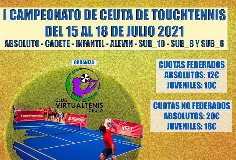El primer campeonato de TouchTennis de Ceuta dará comienzo el día 15 de julio