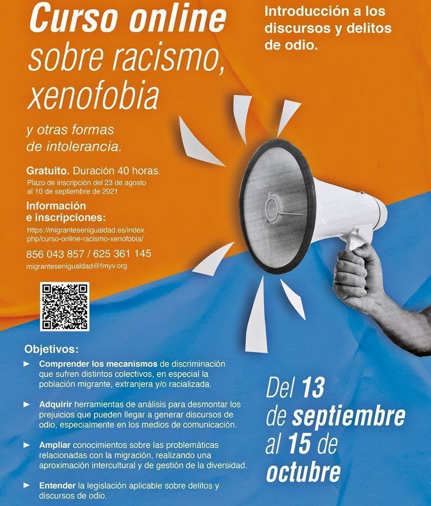Fundación Márgenes y Vínculos organiza un curso online para prevenir el racismo y la xenofobia