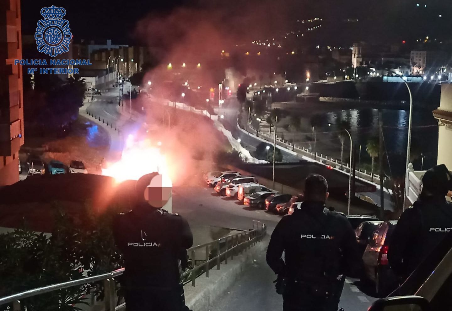 La Policía Nacional detiene al presunto autor de los incendios de contenedores de esta noche