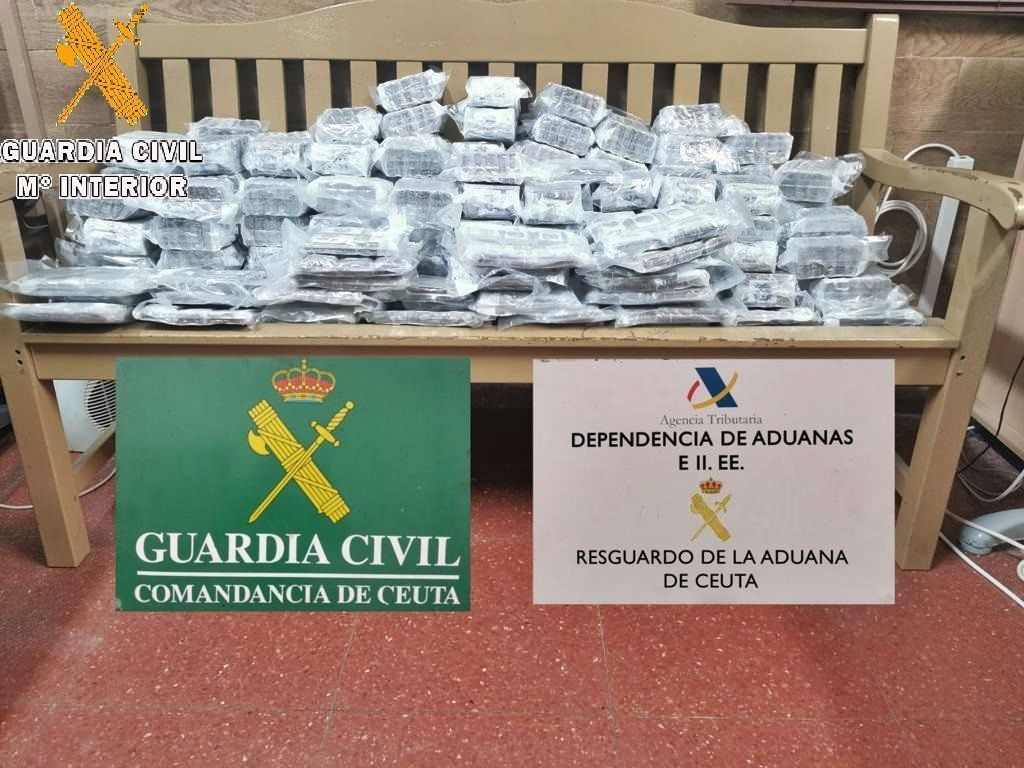 Detenido un ceutí cuando iba a embarcar con más de 79 kilos de hachís