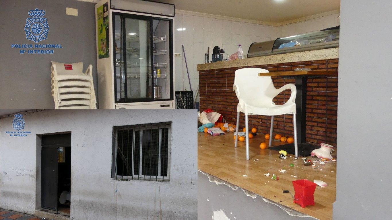 La Policía Nacional detiene al autor de un robo con fuerza en una cafetería