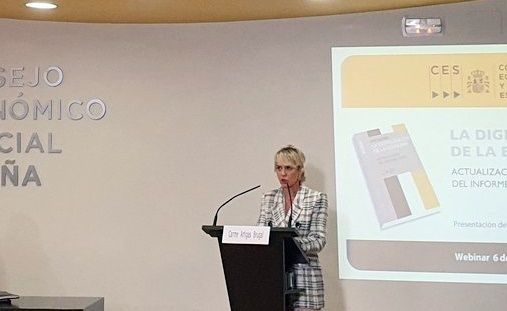 Carme Artigas, ha visitado la sede del Instituto Nacional de Ciberseguridad. Cedida