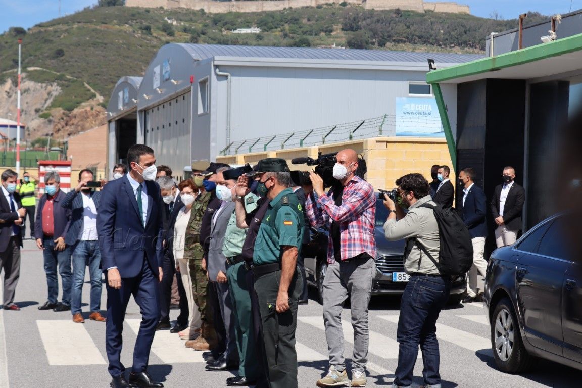 Pedro Sánchez y Fernando Grande-Marlaska llegan a Ceuta