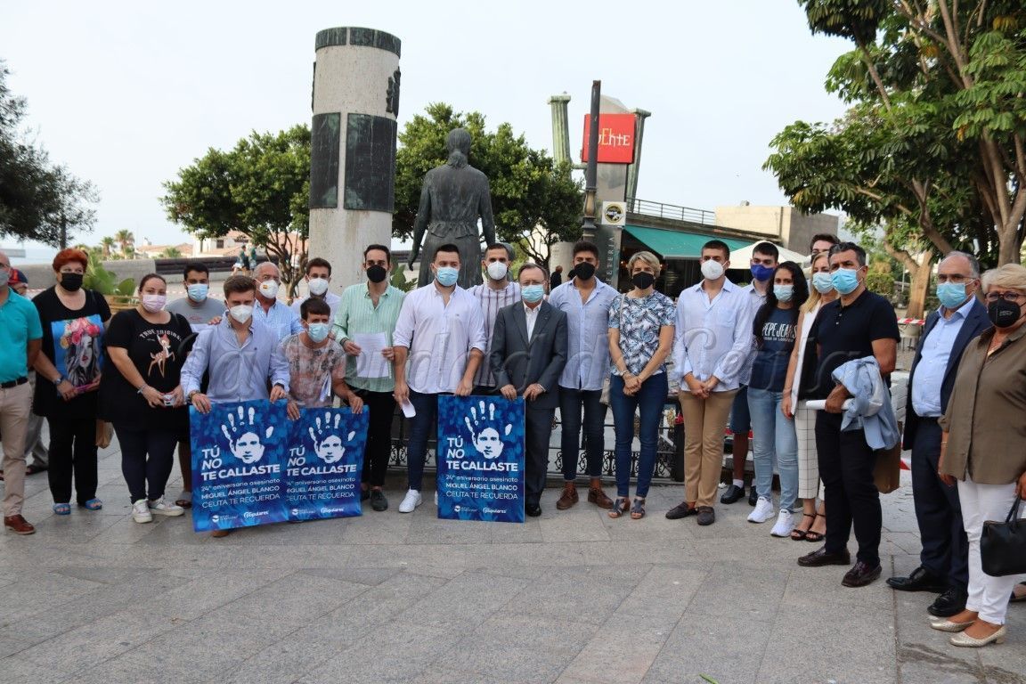 NNGG de Ceuta realizan el tradicional homenaje a Miguel Ángel Blanco