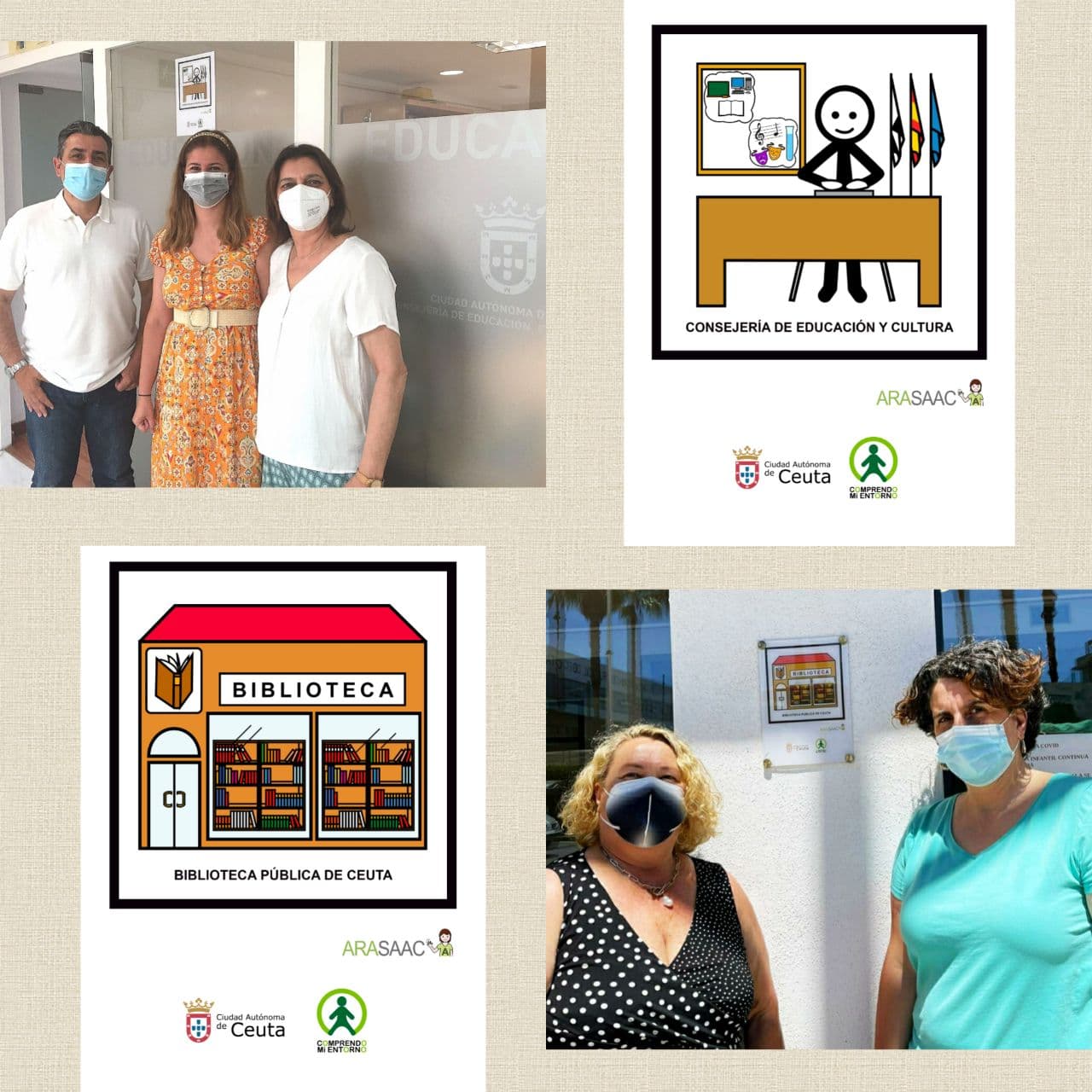 La Biblioteca y la Consjería de Cultura ya participan en el proyecto "Pon un pictograma en tu puerta"