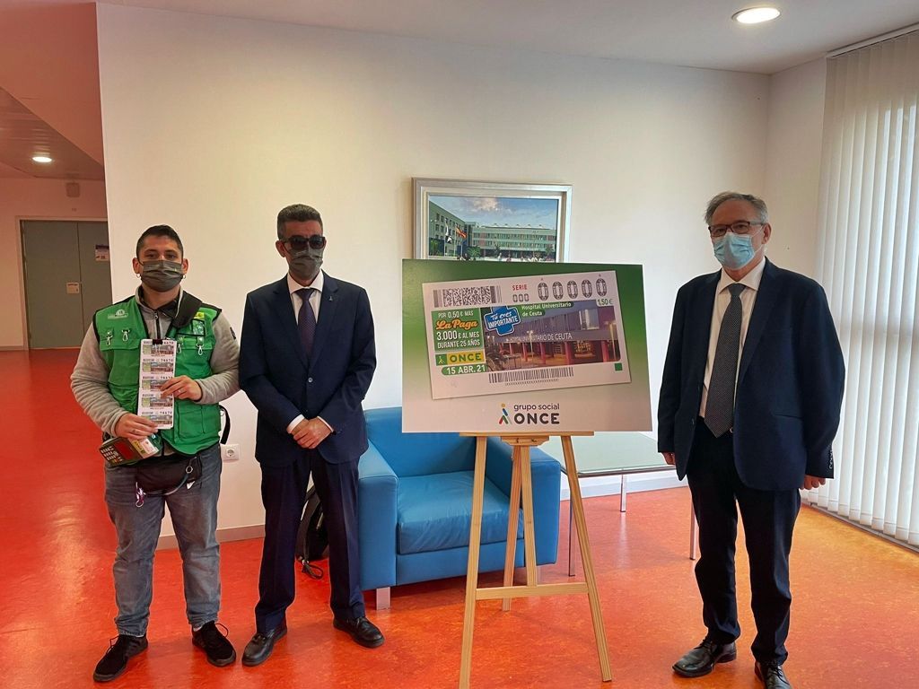 La ONCE presenta el cupón dedicado al hospital de Ceuta