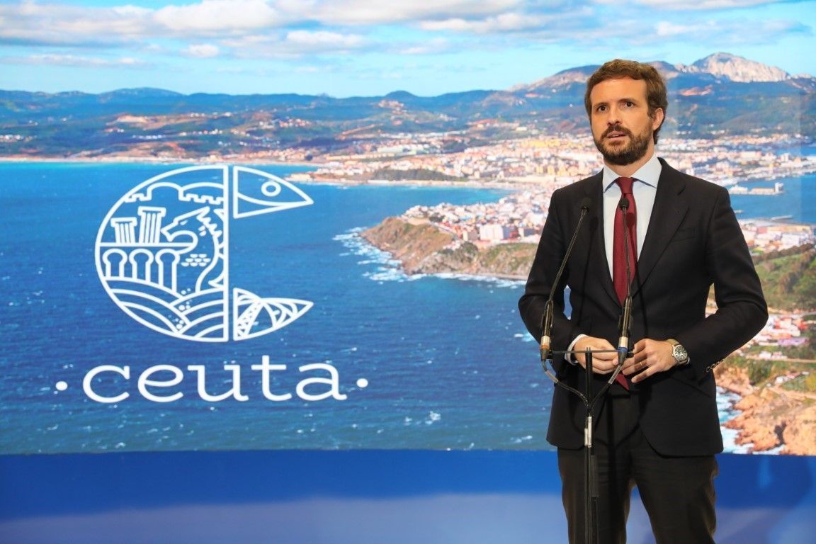 El líder del Partido Popular, Pablo Casado, visitará Ceuta este jueves