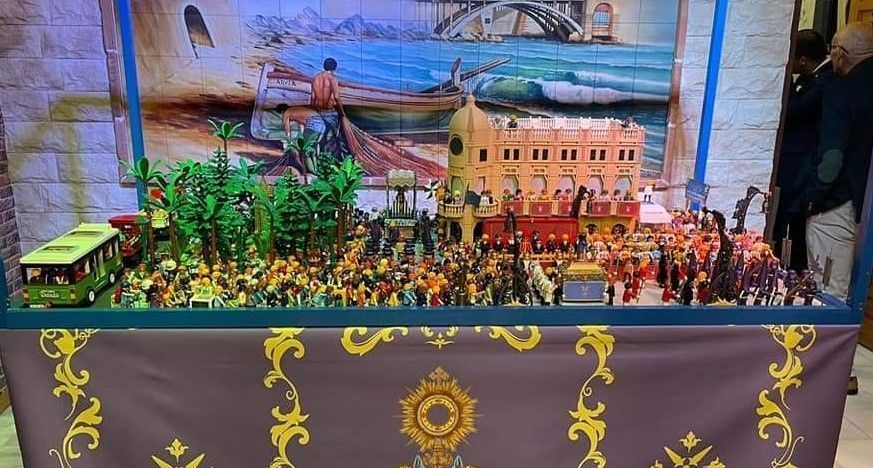 Los presidentes de las Casas Regionales de Ceuta inauguran un diorama dedicado a la Semana Santa ceutí