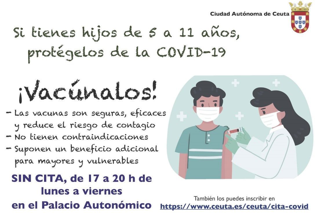 Sanidad lanza una campaña informativa sobre la importancia de la vacunación infantil contra la covid