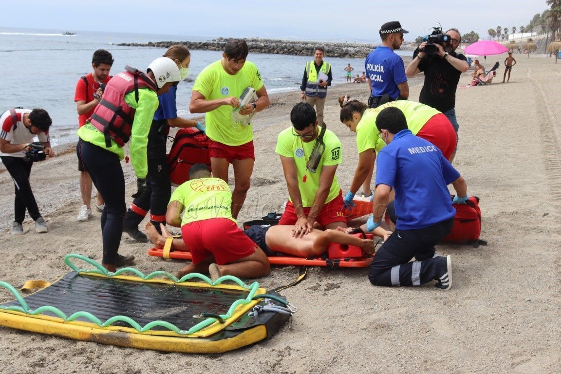 Los servicios de emergencia, preparados para cualquier accidente en la playa