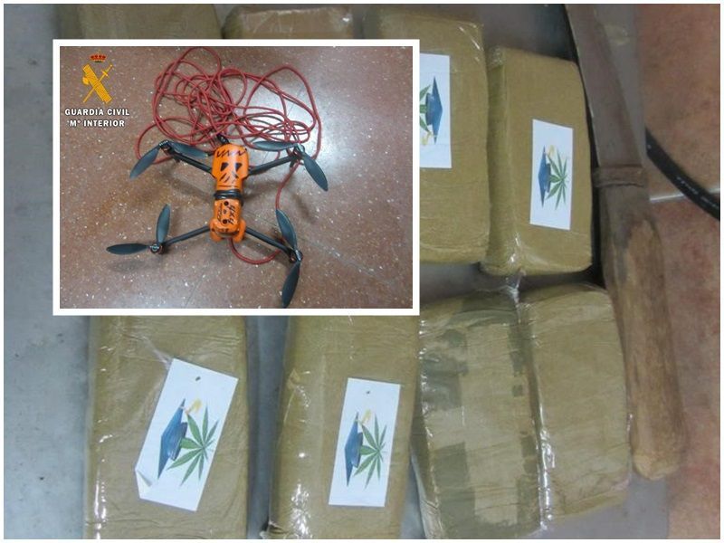 Detenido por introducir drogas desde Marruecos utilizando un dron