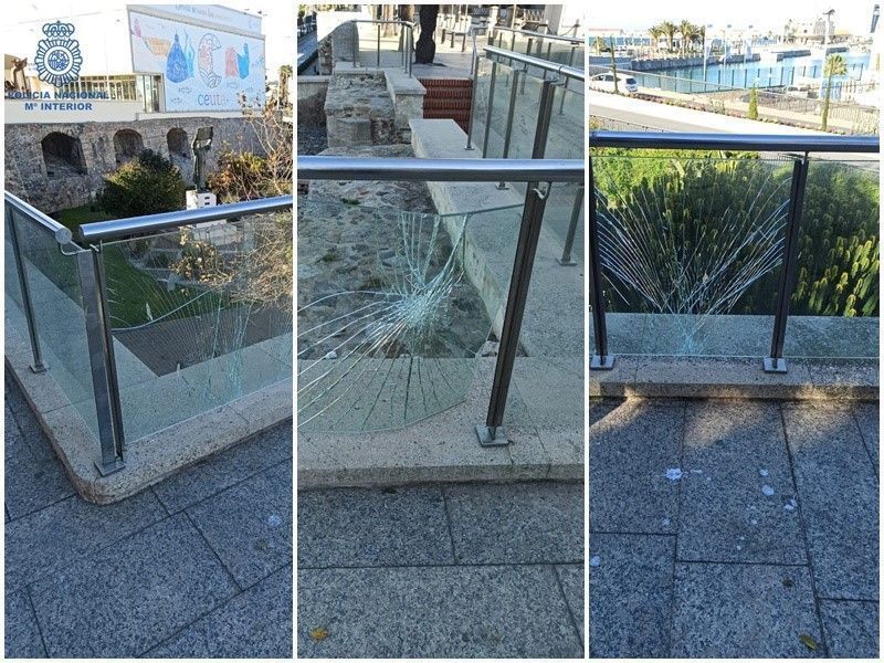 Detenido por romper varios cristales de la balaustrada del Paseo de las Palmeras