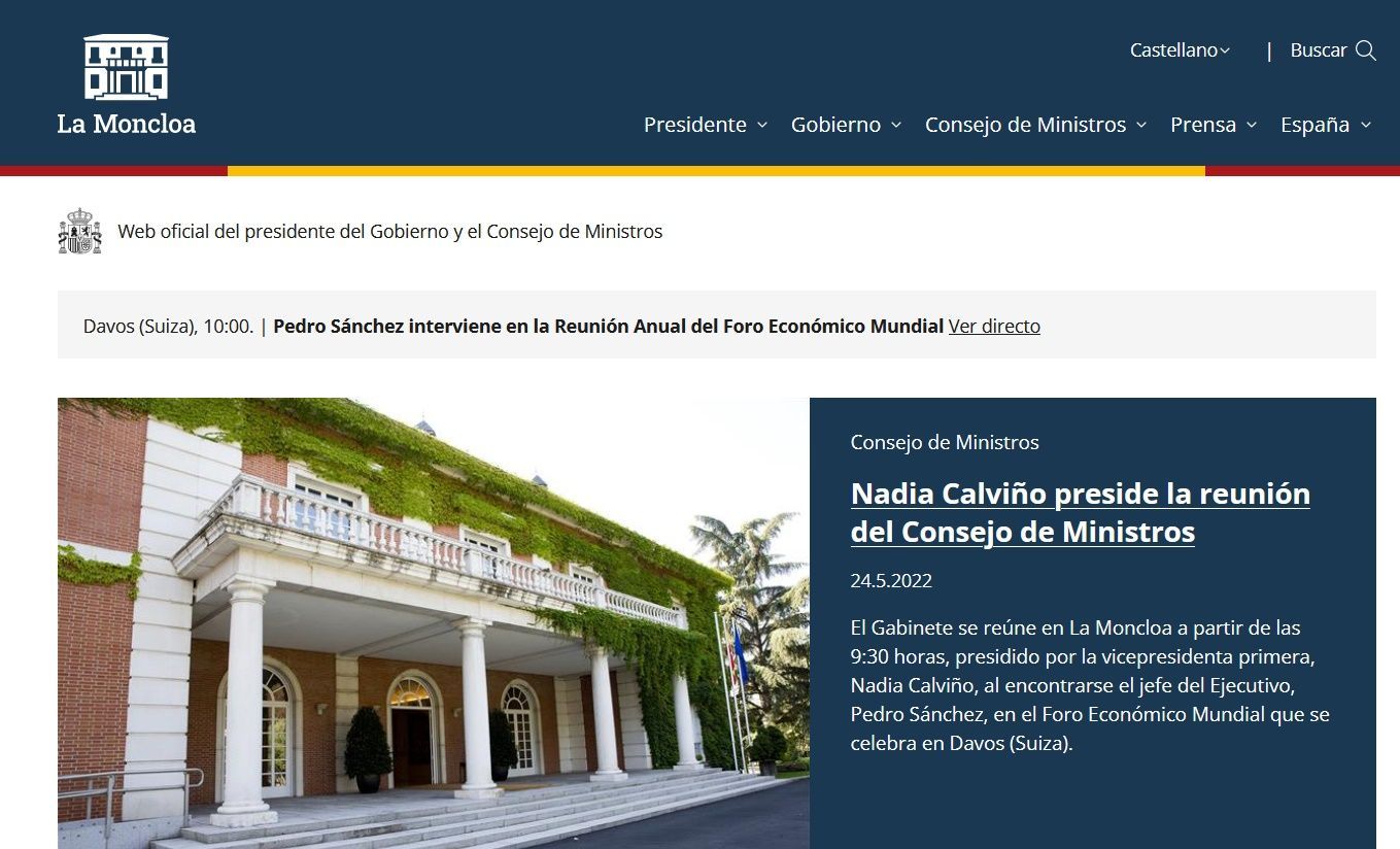La Moncloa renueva su web para mejorar el acceso de la ciudadanía a la información oficial